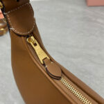 Miumiu Leather Hobo Bag 5BC161 Coffee